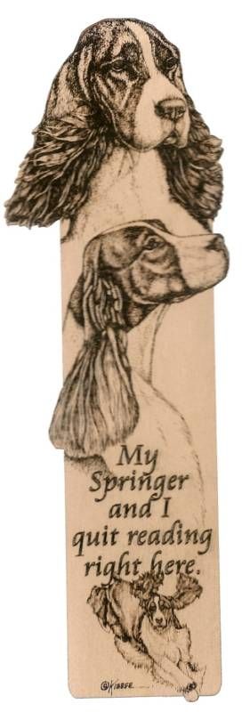 English Springer Spaniel 1 A Laser Engrvd Dog Bookmarks  