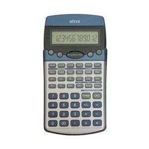 ATIVA MULTI FUNCTION FINANCIAL CALCULATOR 12 DIGIT TWO LINE LCD 