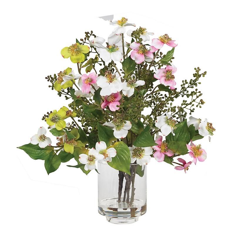 15 ARTIFICIAL SILK DOGWOOD FAKE FLOWER ARRANGEMENT  