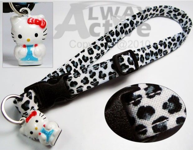 Leopard Black Safety Cat Kitten Collar + BLUE Pet Charm  