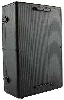 900 DISC DIAMOND MATTE BLACK ROLLING CD/DVD DJ CASE WITH ALUMINUM EDGE 