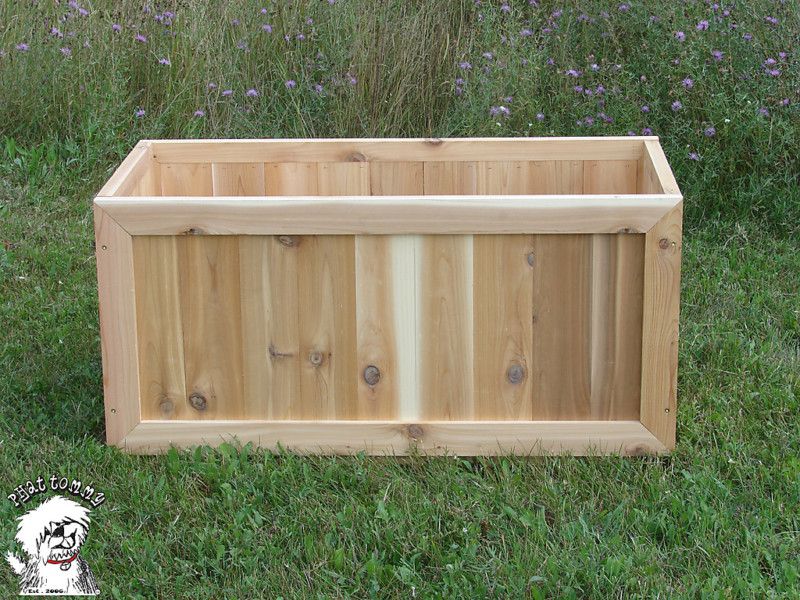 PHAT TOMMY Rectangle Cedar Garden Planter Box Wooden Flower Bed Deck 