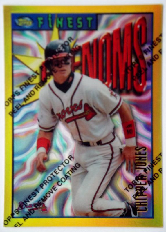 1996 Topps Finest CHIPPER JONES Gold Refractor SP 1288  