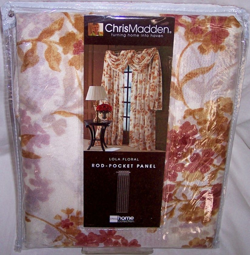 JCP CHRIS MADDEN LOLA PANEL SHEER FLORAL RED ROSE NIP  