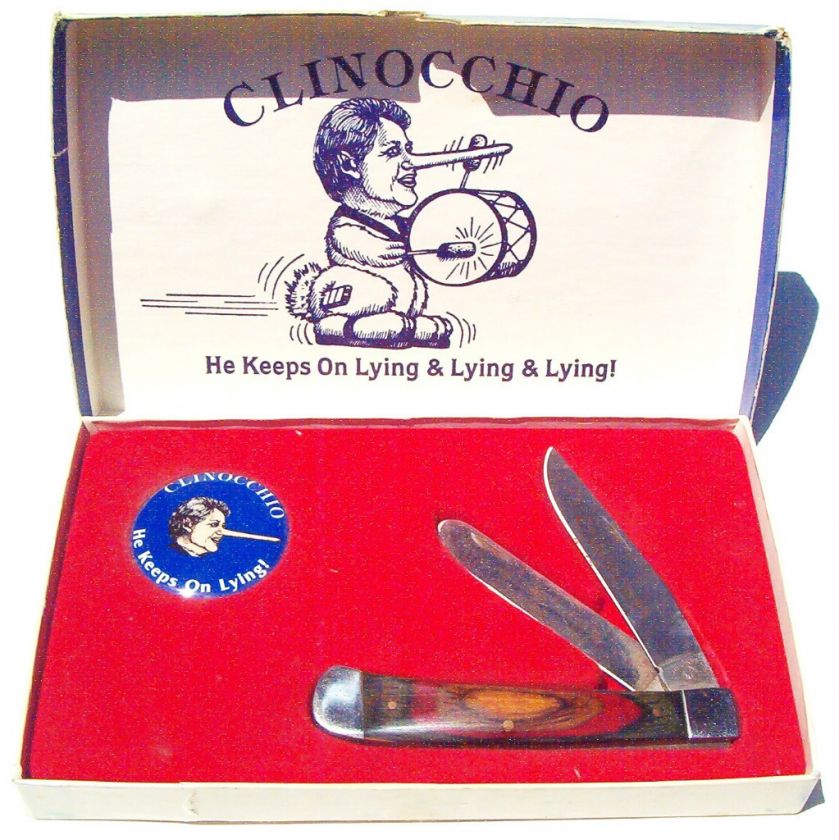 Clinocchio Bill Clinton Collectible Folding Knife  