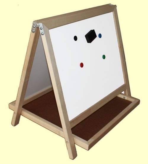 Desk or Floor Easel Dry Erase 2 Magnetic Panels  