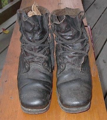 OLD ANTIQUE Snow Ski Boots Alpine Leather VINTAGE  