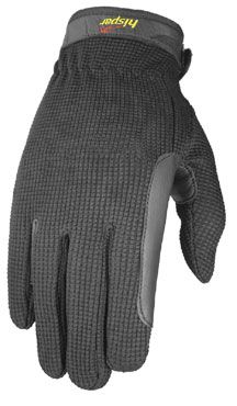 R2 LADIES COTTON BACK HORSE RIDING GLOVES Black M  