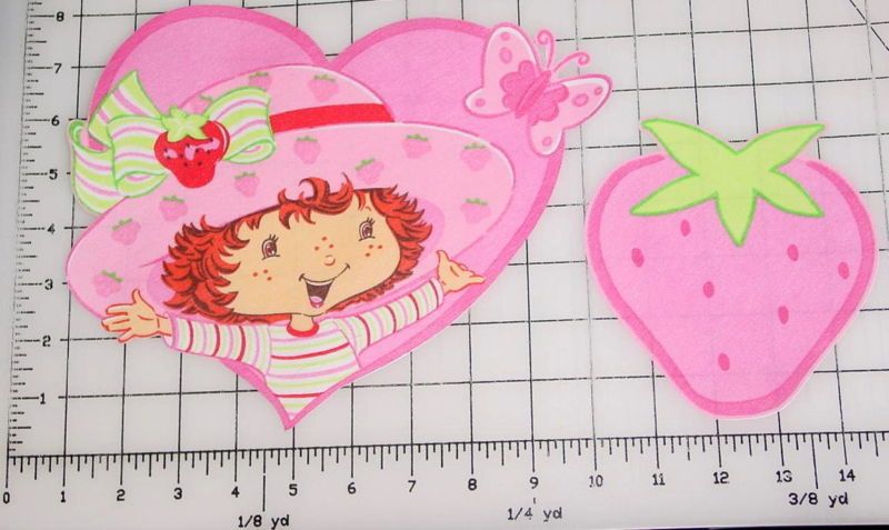 New STRAWBERRY SHORTCAKE fabric IRON ON APPLIQUE  