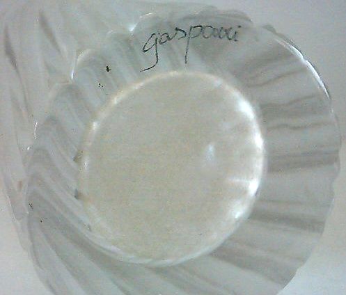 CUT CRYSTAL ART GLASS VASE 12 Hand Made Artist Signed  