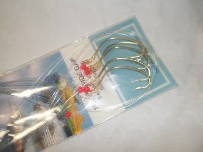 EAGLE CLAW 5/0 SALTWATER FLUKE/WIDE GAP SNELLED HOOKS  