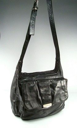 KENNETH COLE NY Lrg Blk Leather Org Hobo Bag $248 CMP Nice  