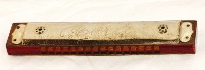 Vintage Opera Harmonica Original Tin Lithograph Case  