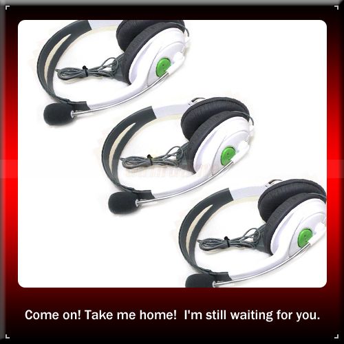 LOT 3 HEADSET W/MIC MICROPHONE FOR GAME XBOX 360 LIVE  