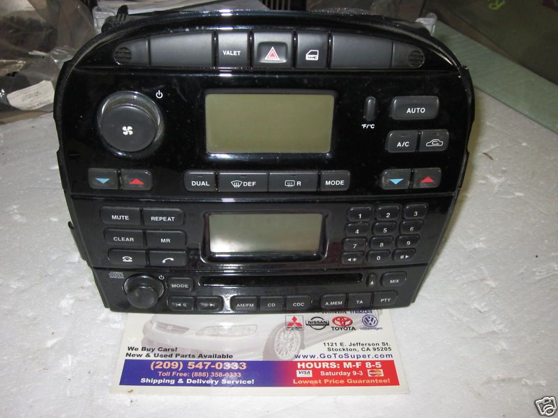   06 JAGUAR XJ8 RADIO CD PLAYER WITH HEATER AC CONTROL UNIT OEM  