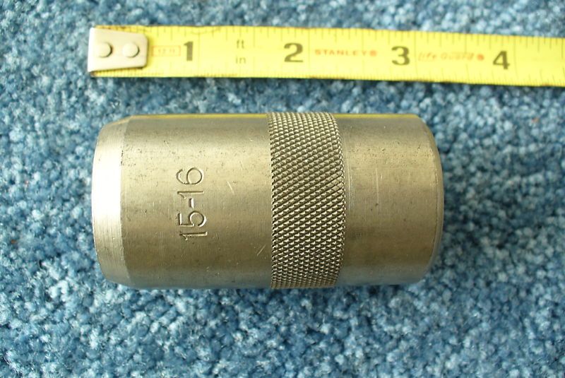 VINTAGE 15/16 SIX POINT DEEP SOCKET 1/2 HEX DRIVE  