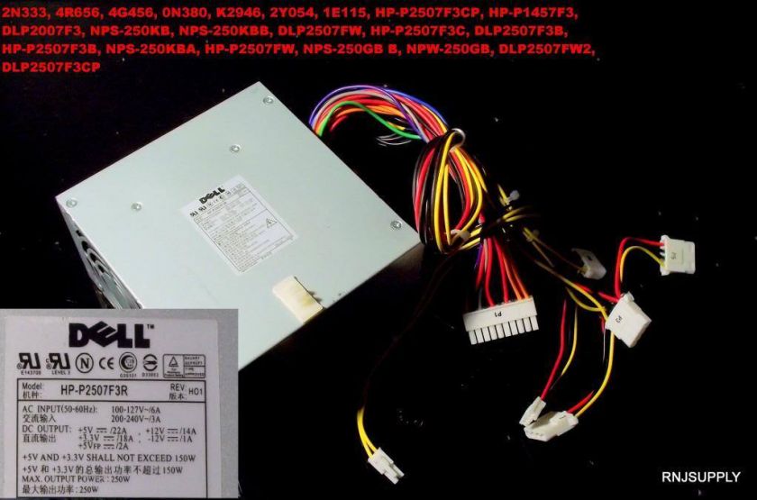 Genuin Dell 2N333 Power Supply HP P2507F3CP GX240 GX260  