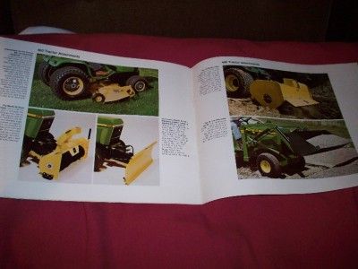 1975 John Deere 100 200 300 400 Lawn Tractor Brochure 210 212 214 