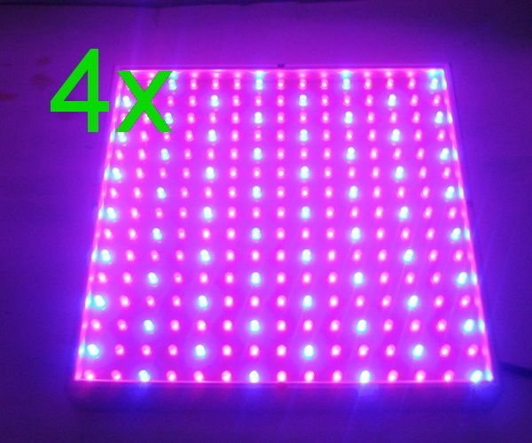 RED + BLUE 900 LED 4 GROW LIGHT PANELS HYDROPONIC LAMP  