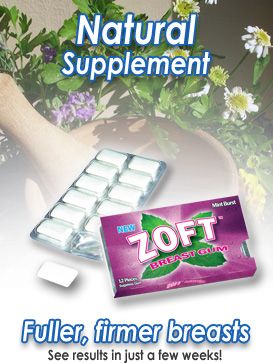 10 pks ZOFT BREAST ENLARGEMENT FIRMING GUM 2 mo supply  