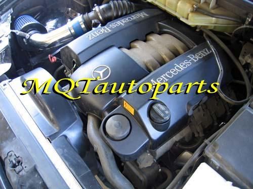 BLACK/BLUE MERCEDES BENZ E320 E420 E430 AIR INTAKE + FILTER 1996 2002 