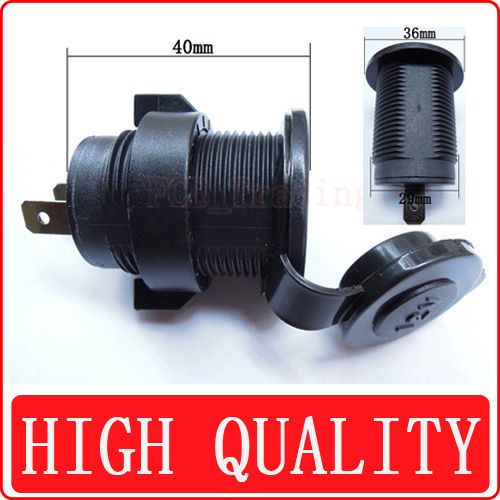 12V Outlet Car/Motorcycle 12 Volt Cigarette Lighter Power Socket 