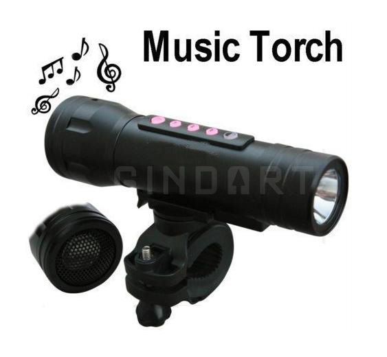 Bike Bicycle LED flashlight Torch  Player Speaker 2G  