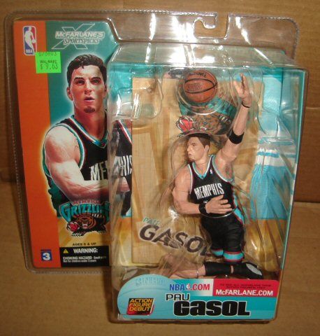 McFarlane NBA Pau Gasol Ser.3 Figure Starting Lineup MT  