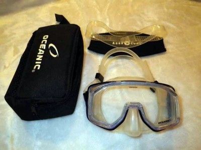 Scuba Diving Equipment ~ Oceanic Tend 3 Mask Blue w/ Neoprene Strap 