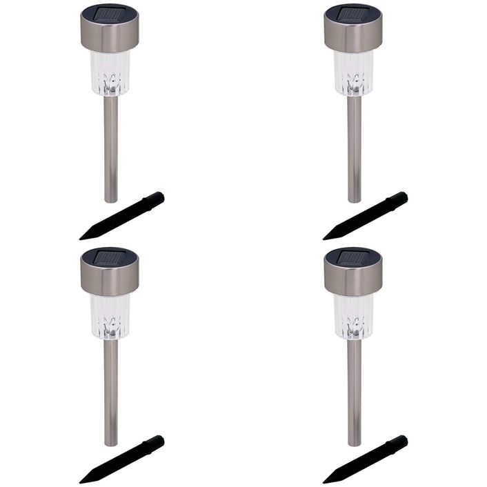 Set of 4 Outdoor Solar Power LED Lights Landscape Lighting for Yard 