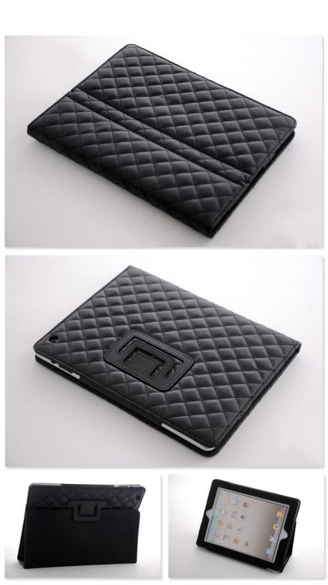   Magnetic Smart Leather Cover Case Bag Stand For iPad 2 Black  