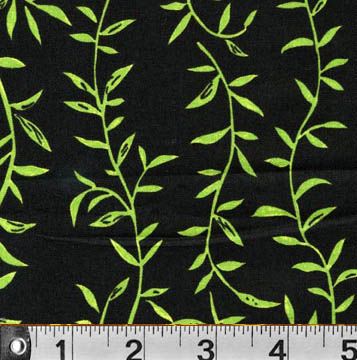 SAFARI SO GOOD Jungle VINES on BLACK P & B fabric  