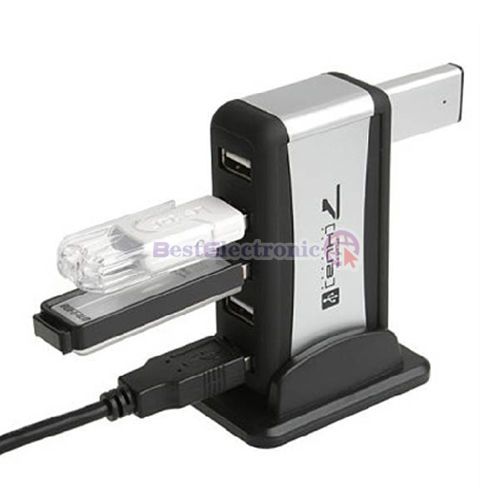 High Speed USB 2.0 7 Port HUB Powered +AC Adapter Cable  