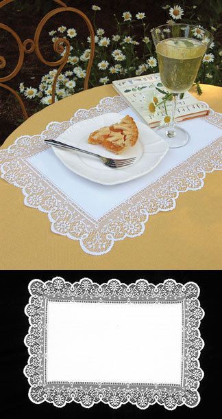 PRELUDE Table Topper 42 Heritage Lace White Doily  