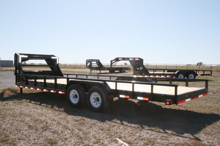 New 24 x 83 Gooseneck Equipment Lowboy Trailer with 7K Axles  