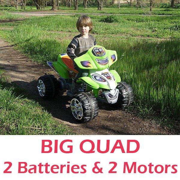 Sporty 12v Battery Powered Kids Ride On ATV 2 Motor Dual Speed Quad 