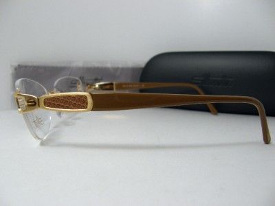 NEW RIMLESS SILHOUETTE LEATHER SIL 6704 6052 EYEGLASSES  