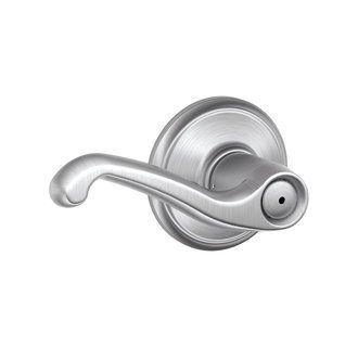 Schlage F40FLA626 Satin Chrome Flair Privacy Door Lever Set  