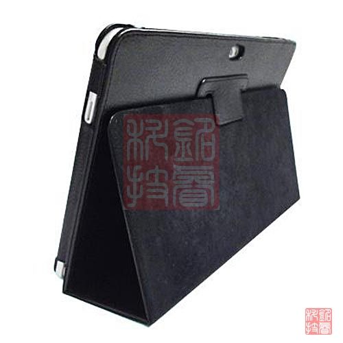 Black Leather Case+Stylus+Screen Protector for Samsung Galaxy Tab 10.1 