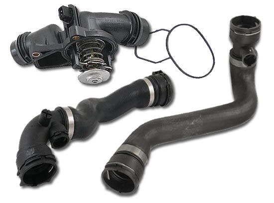 BMW E46 Thermostat, Housing, 2x Radiator Hoses, Sensor  