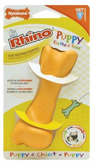 Nylabone Puppy Rhino Teeth N Toss  