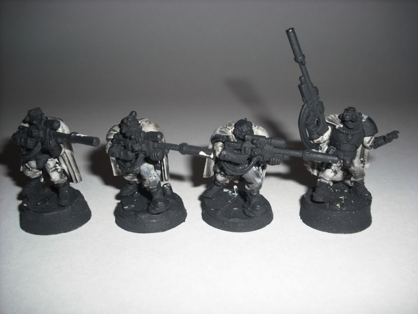 Warhammer 40k   Space Marines   Scouts with Camo Cloaks and Sniper 