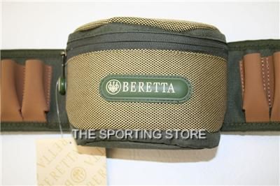 BERETTA LEATHER CORDURA CARTRIDGE BELT WITH POUCH 12g  