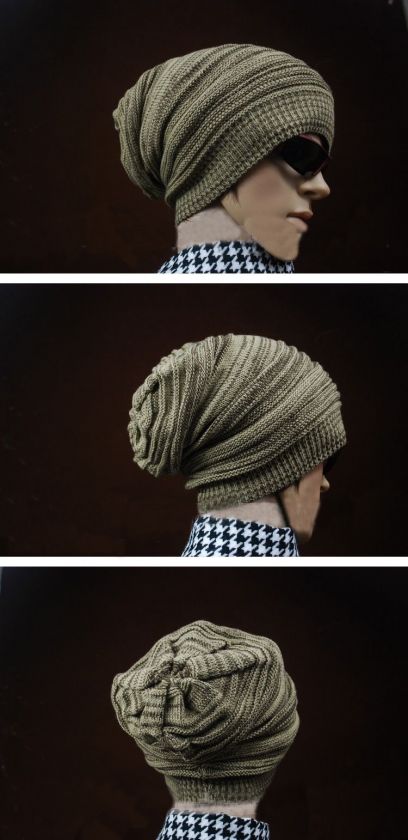 Fashion Mens Knit Warm Stripe Waves Beanie Hat New  