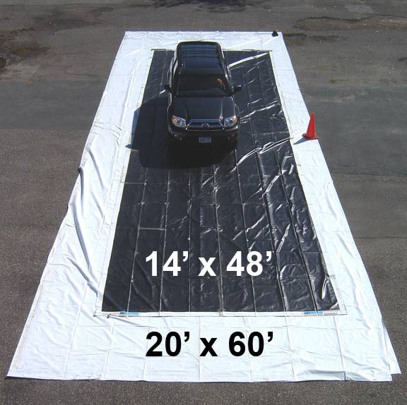 Th e tarps pictured below are the exact same material as the 40 x 120 