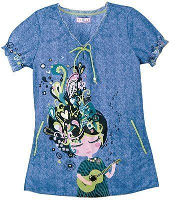 Koi Bridgette Scrub Top Med Lge 2X 3X Serenade NEW nwt  