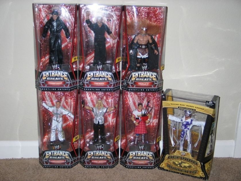 WWE Entrance Greats Rock Undertaker Triple H LOT of 7  