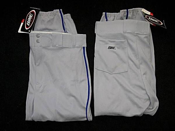 pr MENS BIKE Baseball Pants Gray/Navy Adult S NEW  